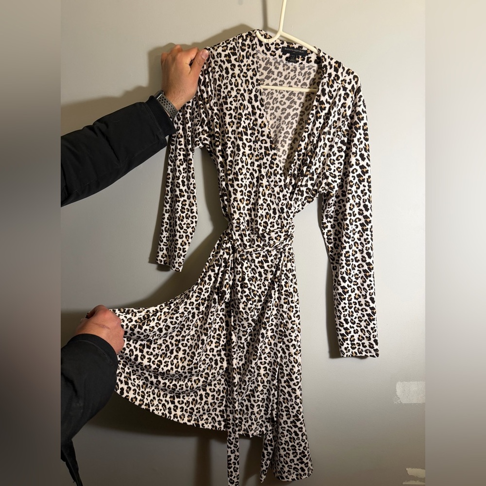 Banana Republic Leopard Print Midi Dress
